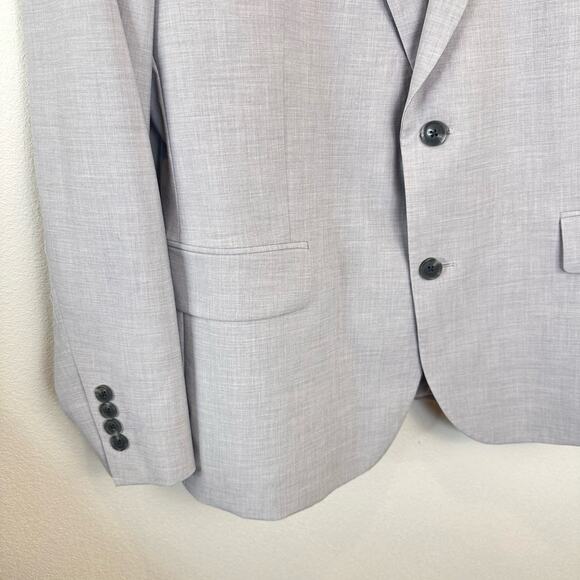 JF J. Ferrar Suit 40S 34x30 Light Gray Classic Fit 2 Piece Jacket Pants Stretch - Picture 6 of 10